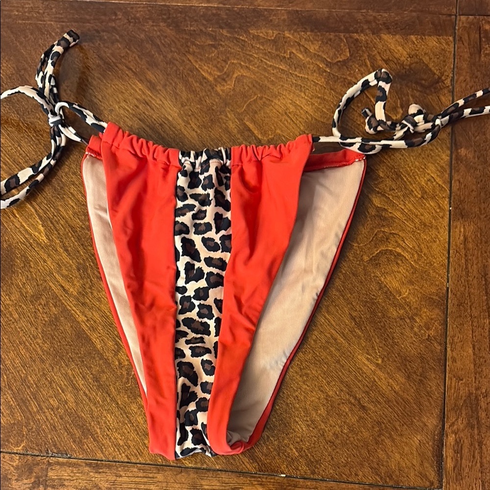 Kendall & Kylie Red and Leopard Bikini Bottom